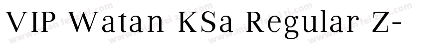 VIP Watan KSa Regular Z字体转换